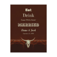 ラスティック・イート・ドリンク・マリード・ウェディング・ブル・スカル