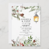 ラスティック ウィンター グリーンランタンエンゲージメントパーティー 招待状 (正面)