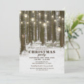 ラスティック ウィンター コーポレート クリスマス ホリデー パーティー 招待状 (スタンド正面)