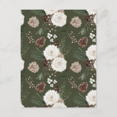 ラスティック ウィンター パイン ウェディング エンクロージャーカード (裏面)