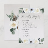 ラスティック ウィンター フラワーズ 出欠カード (正面/裏面)