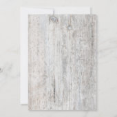 ラスティック ウェザード ウッド ポスト ウェディング セレブレーション 招待状 (裏面)