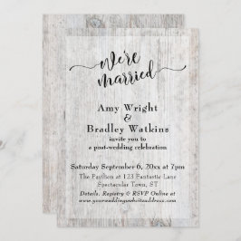 ラスティック ウェザード ウッド ポスト ウェディング セレブレーション 招待状