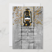 ラスティック ウェザード バーンワッド ウェディング 招待状 (正面)