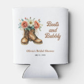 ラスティック ウェスタンブーツとバブル ブライズシャワー 缶クーラー (裏面)