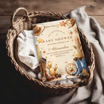 ラスティック ウェスタン カウボーイ ベイビー シャワー