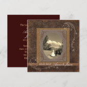 ラスティック ウェスタン カントリー スチームパンク ウェディング 招待状 (正面/裏面)