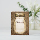 ラスティック ウェスタン カントリー メイソンジャー バルーン 結婚式 招待状 (スタンド正面)