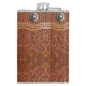 ラスティック ウェスタン カントリー モノグラムイニシャル グルームズマン フラスク (裏面)