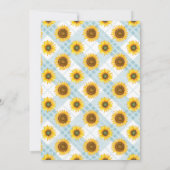 ラスティック ウェスタン サンフラワーカウガール ベイビーシャワー 招待状 (裏面)