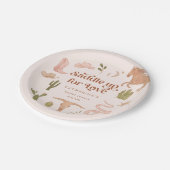 ラスティック ウェスタン テーマのブライズ シャワー ペーパープレート (アングル)