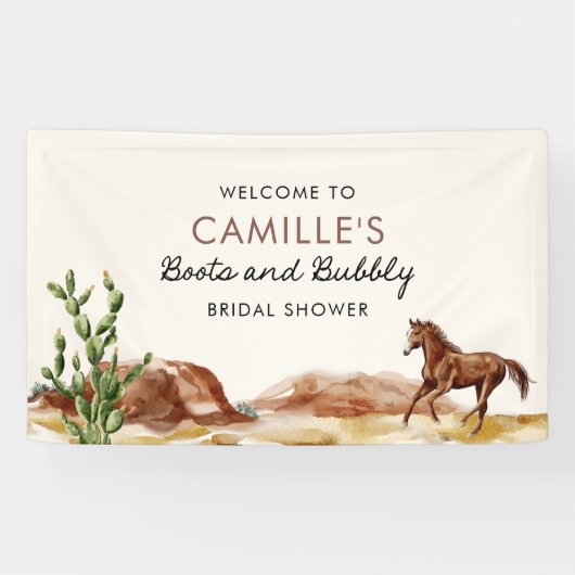 ラスティック ウェスタン ブライダル シャワー ウェルカム バナー 横断幕 (横)