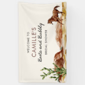 ラスティック ウェスタン ブライダル シャワー ウェルカム バナー 横断幕 (縦)