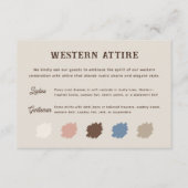 ラスティック ウェスタン ランチ ウェディング アタイア エンクロージャーカード (正面)