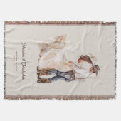 ラスティック ウェスタン ランチ ウェディング スローブランケット (正面)