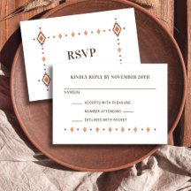 ラスティック ウェスタン 結婚式 RSVP カード