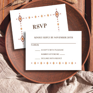 ラスティック ウェスタン 結婚式 RSVP カード