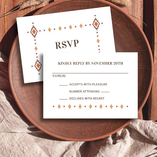 ラスティック ウェスタン 結婚式 RSVP カード