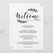 ラスティック ウェディング ウィークエンド ウェルカム 旅程 (正面/裏面)