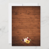 ラスティック ウェディング ウッド ライト ジャー ラッセル ミックス フラワーズ 招待状 (裏面)