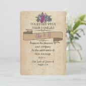 ラスティック ウェディング カード インビテーション (スタンド正面)