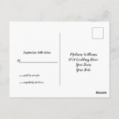 ラスティック ウェディング | クラフトスタイル モノグラム ハートRSVP ポストカード (裏面)