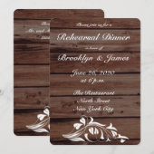 ラスティック ウェディング リハーサル ディナー 招待状 (正面/裏面)