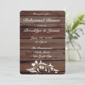 ラスティック ウェディング リハーサル ディナー 招待状 (スタンド正面)