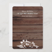 ラスティック ウェディング リハーサル ディナー 招待状 (裏面)