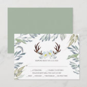 ラスティック ウェディング 返信カード 料理選択付き (正面/裏面)