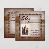 ラスティック ウエスタン カントリー 50周年パーティー 招待状 (正面/裏面)