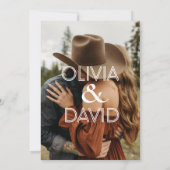 ラスティック ウエスタン ボヘミア フラワー ウェディング 招待状 (裏面)