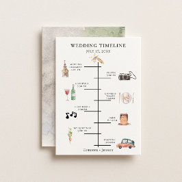 ラスティック ウォーターカラー ウェディング タイムライン プログラム