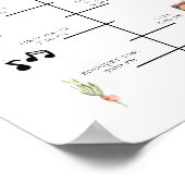 ラスティック ウォーターカラー ウェディング タイムライン プログラム ポスター (角)