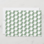 ラスティック ウォーターカラー グリーンの結婚式カレンダー ハート セーブザデート (裏面)