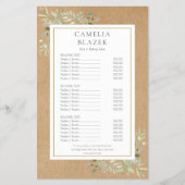 ラスティック ウォーターカラー グリーンネリー サロン サービス メニュー (正面)