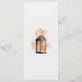 ラスティック ウォーターカラー フラワー ランタン ウェディング メニュー (裏面)