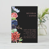 ラスティック ウォーターカラー ブルーム フラワー ウェディング 招待状 (スタンド正面)