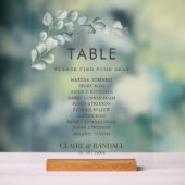 ラスティック ウォーターカラー ユーカリ グリーン ウェディング アクリルサイン (ニュートラル)