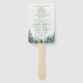 ラスティック ウォーターカラー 松林 ウェディング プログラム ハンドファン (裏面)