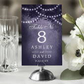 ラスティック ウッドランド ツリー ストリング ライト パープル テーブルナンバー