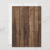 ラスティック ウッドレース 3.5x6 ウェディング ディレクションカード 招待状 (裏面)