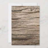 ラスティック ウッド アローズ & ハーツ ウェディング インビテーション (裏面)