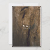 ラスティック ウッド シンプル ミニマリスト ウェディング 招待状 (裏面)