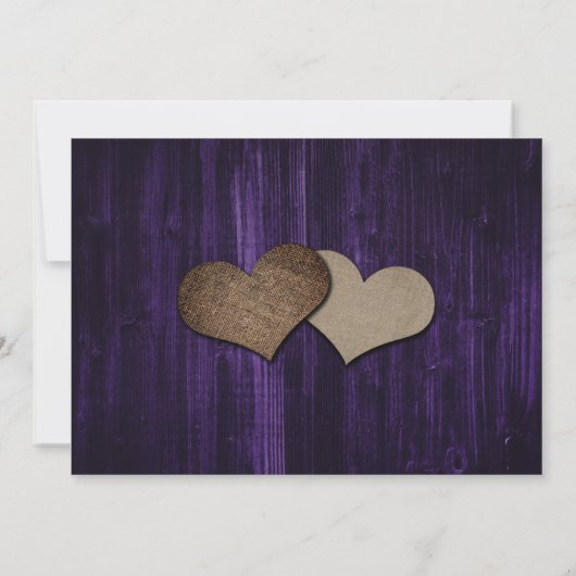 ラスティック ウッド ストリング ライト アイリス色と黄色のひまわり 結婚式 セーブザデート (裏面)