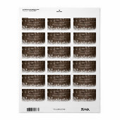 ラスティック ウッド ストリング ライト ウィンター スノーフレーク ラベル (フルシート)