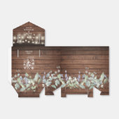 ラスティック ウッド ストリング ライト グリー ネイチャー ウェディング フェイバーボックス (折り畳みなし)