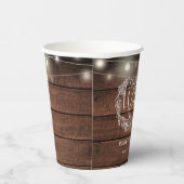 ラスティック ウッド ストリング ライト フローラル ウェディング 紙コップ (右)