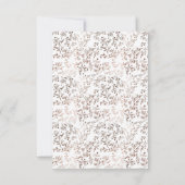 ラスティック ウッド スライス カッパー フォイル 結婚式の披露宴 招待状 (裏面)