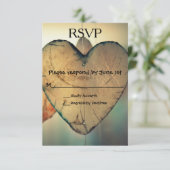 ラスティック ウッド ハーツ - RSVP カード (スタンド正面)